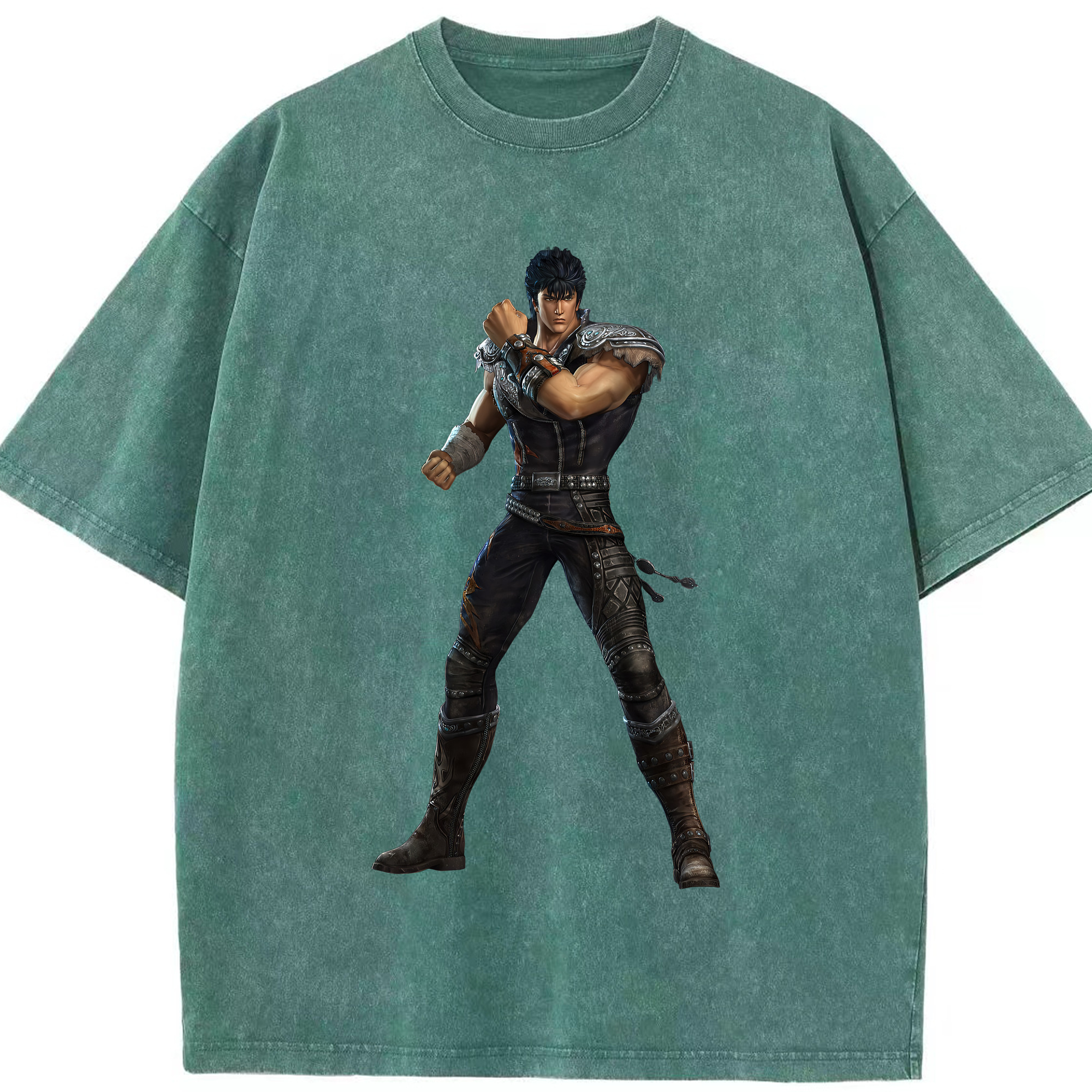 （画像用） 北斗の拳 Fist of the North Star 綿100% ヴィンテージ風 半袖Tシャツ（フロントプリント）